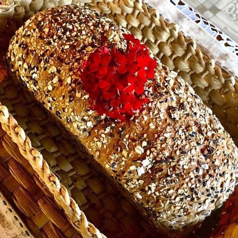 Pão integral 5 grãos com castanha do Pará e nozes com crosta de grãos